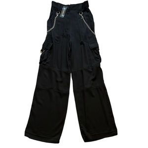 Current Mood Black Pants with Silver Chains